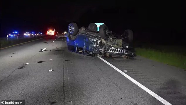 The three teens were just ten minutes from their destination when Parker's Hummer truck hit them while driving on Interstate 26.