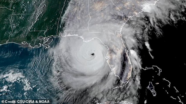 The weather system hit the Big Bend area on Florida's Gulf Coast around 11:10 p.m. CDT with maximum sustained winds of 140 mph.