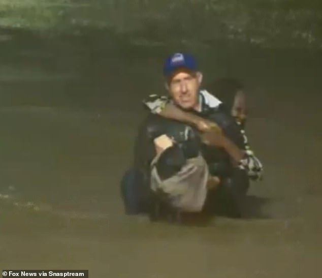 Fox Weather reporter Bob Van Dillen sprang into action while reporting live in north Atlanta, Georgia, to rescue a woman trapped in her car by Hurricane Helene.