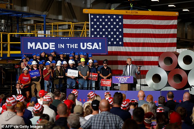 The event in Kent County, Michigan, is designed to highlight Trump's economic policies.