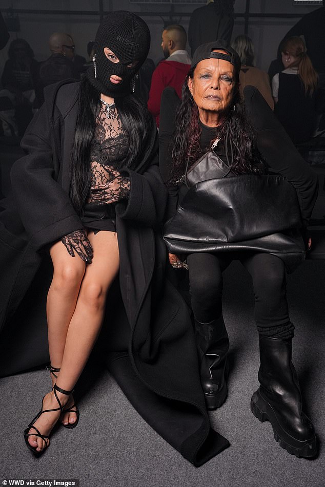 Cabello was seated next to the renowned artist and designer Michèle Lamy.