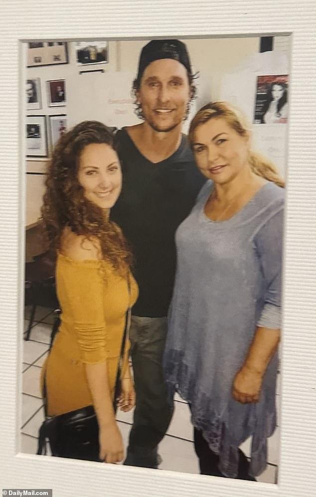 A photograph of Matthew McConaughey is also displayed in the bathhouse.