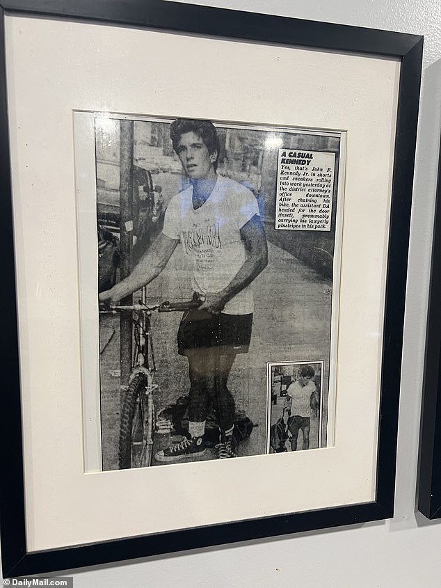 John F. Kennedy Jr. was one of the notable people whose painting hung on the wall of the legendary bathhouse.