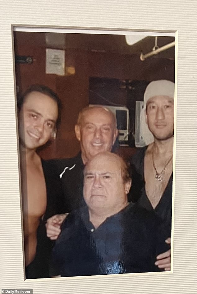 Actor Danny Devito with friends.