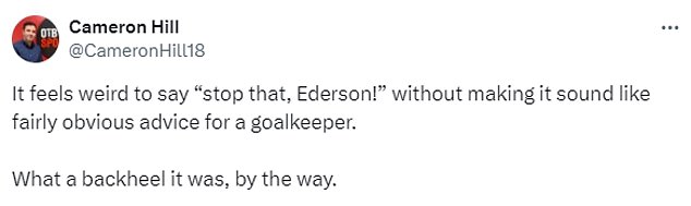 1727537614 204 Ederson performs a daring backheel under pressure during Manchester Citys