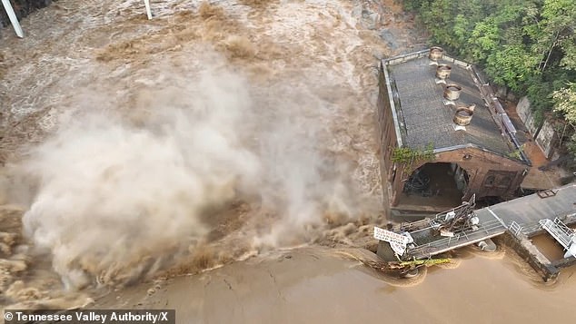 But for now, the dam remains intact, according to the Tennessee Valley Authority.