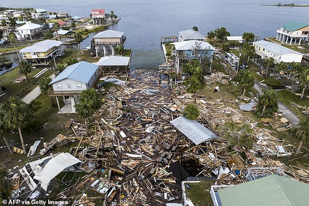 Horseshoe Beach, Florida, was a particularly hard-hit area, with entire city blocks reduced to rubble.