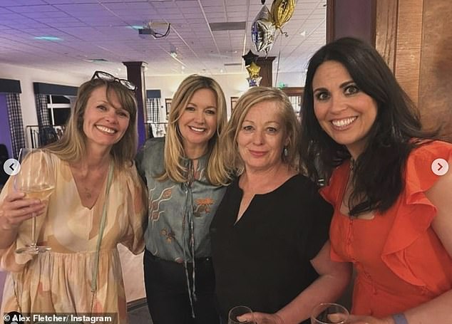 Tiffany, formerly known as Tiffany Chapman, looked stunning in an elegant red dress as she smiled alongside her former co-stars.