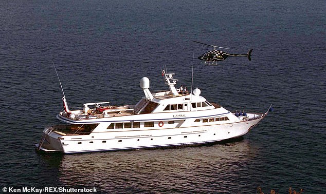 In one of the worst attacks he carried out, Al-Fayed is believed to have locked a young woman in the cabin of his yacht (pictured) for 36 hours after sexually assaulting her.