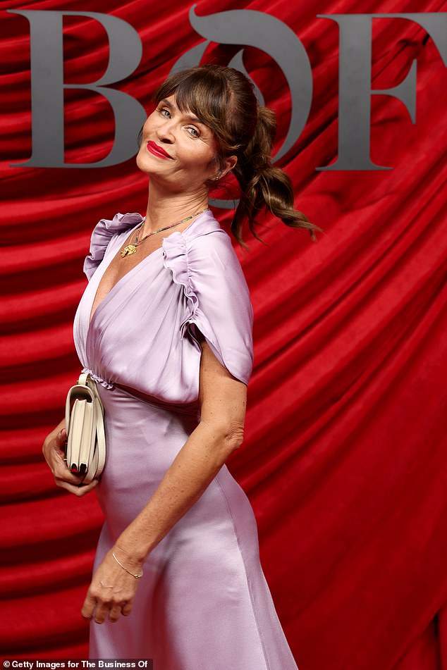 Meanwhile, supermodel Helena, 55, looked the picture of elegance as she wore a pretty lilac dress for the occasion.