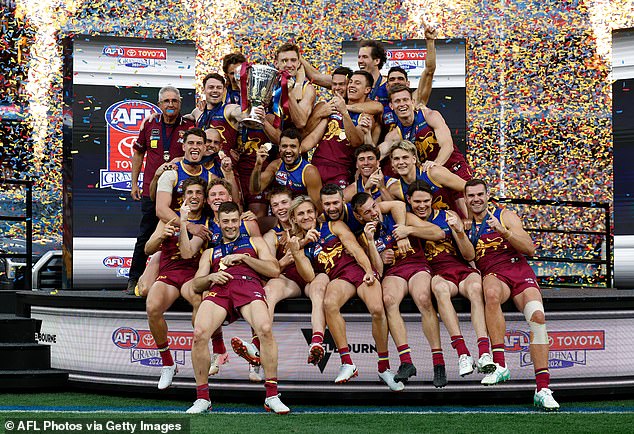 The Brisbane Lions have bounced back from the heartbreak of last year's grand final in stunning fashion, beating Sydney by 60 points to claim their first AFL premiership in more than two decades.