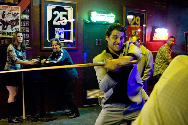 Vince Colosimo destroys the Sports Bar in a scene from the original and best Underbelly. He played Alphonse Gangitano.