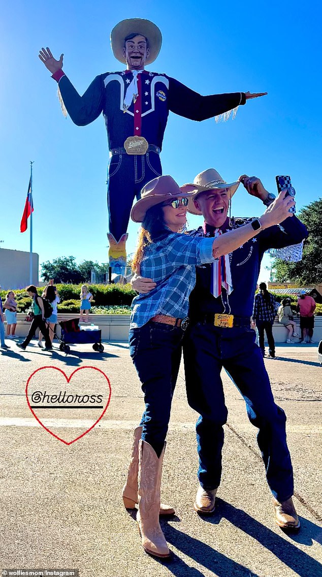 Tandem Valerie and Ross documented their time at the State Fair of Texas in Dallas on Friday, where they dressed in their best cowboy and cowgirl outfits.