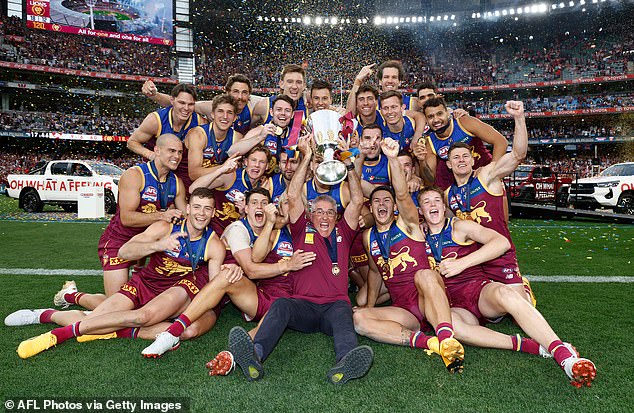 The Brisbane Lions have bounced back from the heartbreak of last year's grand final in stunning fashion, beating Sydney by 60 points to claim their first AFL premiership in more than two decades.