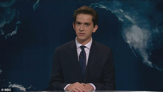 The broadcast saw Andrew Dismukes as news anchor David Muir making a joke about the ABC News debate being 