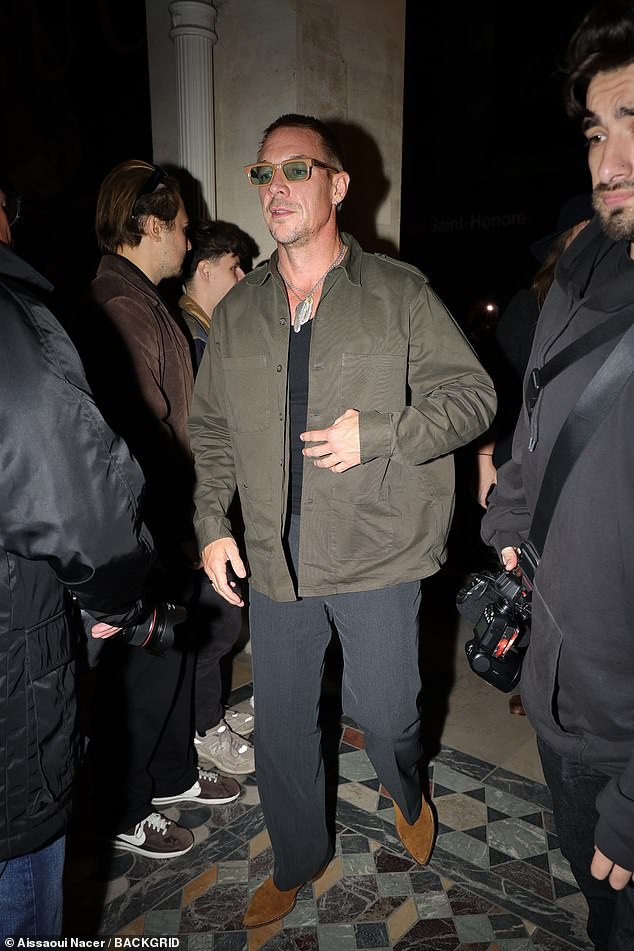 DJ Diplo also cut a relaxed figure as he left the hotel after performing for the star-studded guests in attendance.