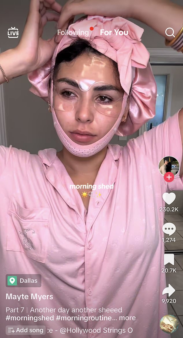 The footage from the video-sharing app TikTok has been viewed 4.2 million times since it was posted by Texas-based influencer Mayte Myers.