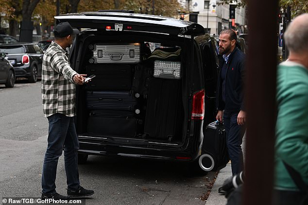 The family carried a large amount of luggage with them.