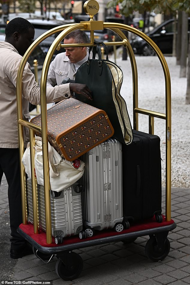 The bags were loaded into their car as they prepared to return home.