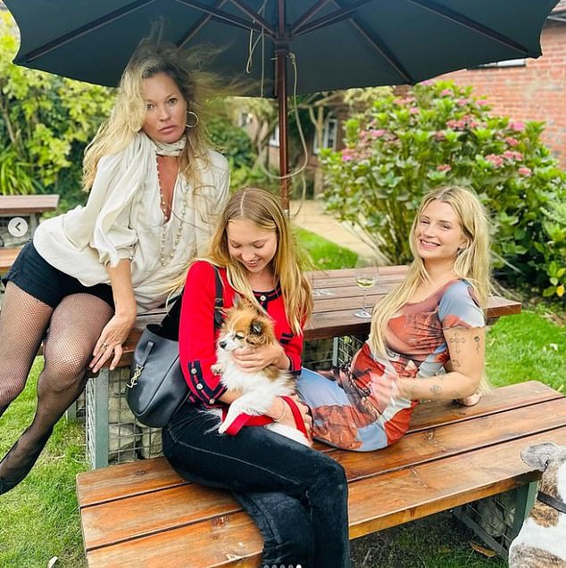 Lottie, half-sister of supermodel Kate Moss, suffered a seizure and severe dehydration after taking the medication when she weighed around 60kg (just four stone). Pictured is Kate, left, with her daughter Lila, center, and Lottie.