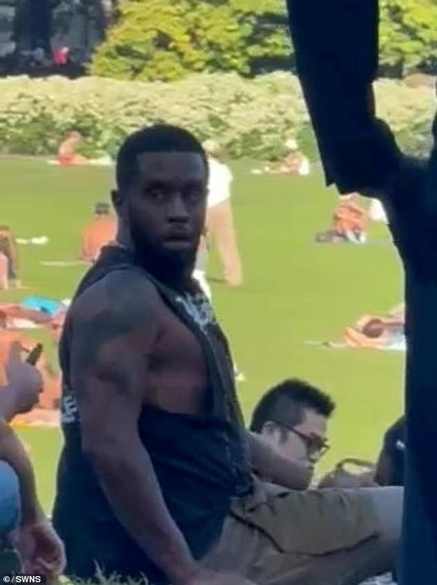 Diddy was seen hanging out in Central Park the day before he was arrested on sex trafficking charges.