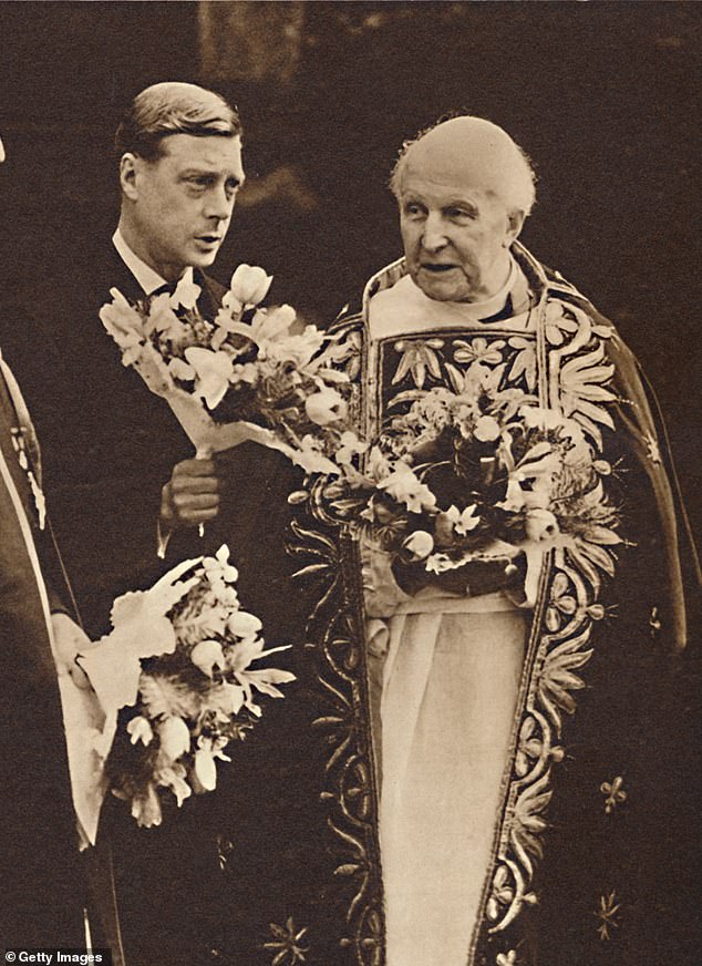 Archbishop Cosmo Lang with Edward VIII on Holy Thursday 1936