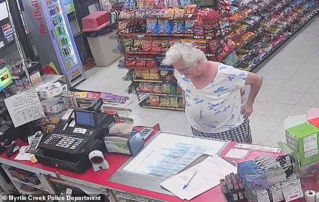 The grandmother was caught on camera at a gas station in one of the latest sightings.