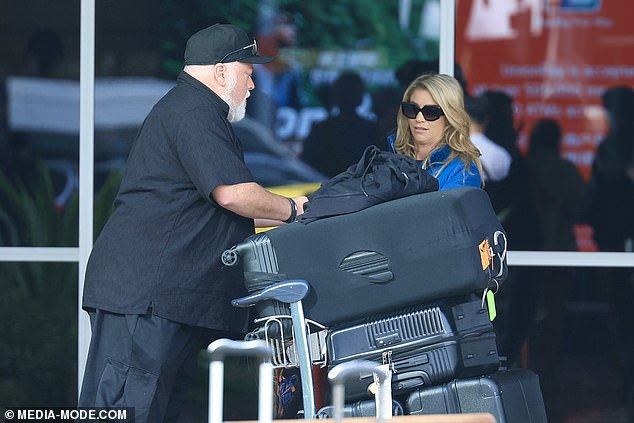 The radio star stepped out in his usual black t-shirt and black cargo pants for a comfortable ride.