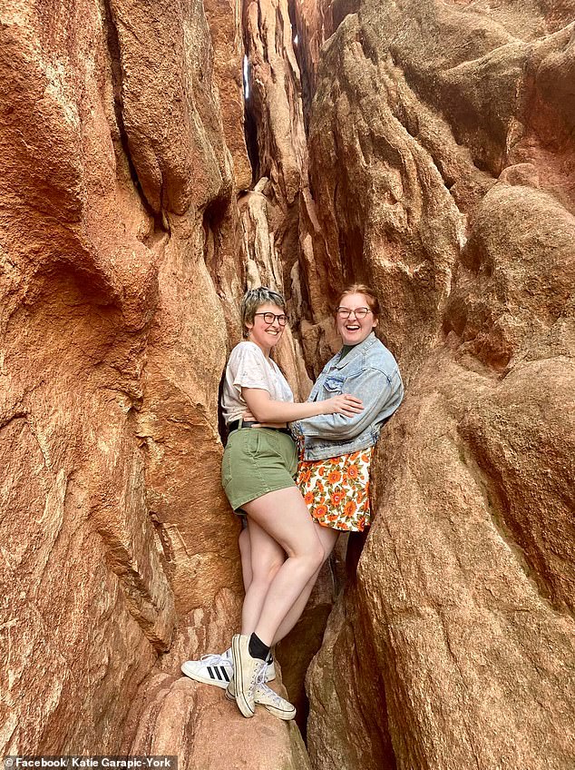 Garapic (right) told People magazine that his last name is an important part of his identity. After marrying his wife Bailey (left) on September 21, the couple decided to hyphenate their last names.