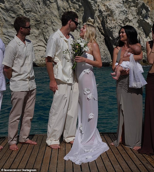 Australian surfer Laura Enever and DJ Jake Smith tied the knot in a star-studded ceremony in Ibiza earlier this month in front of celebrity guests including DJ Fisher and his wife Chloe and Australian model Ellidy Pullin.