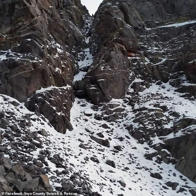 The climbers found themselves trapped in a dangerous part of the trail and 