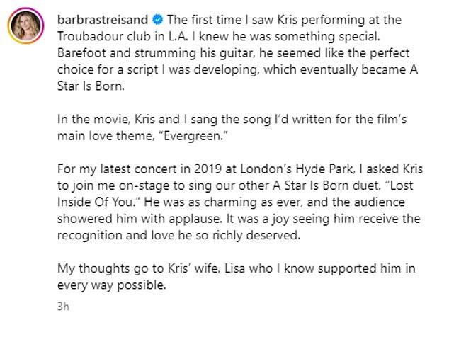 1727675872 854 Barbra Streisand pays tribute to Kris Kristofferson after his death