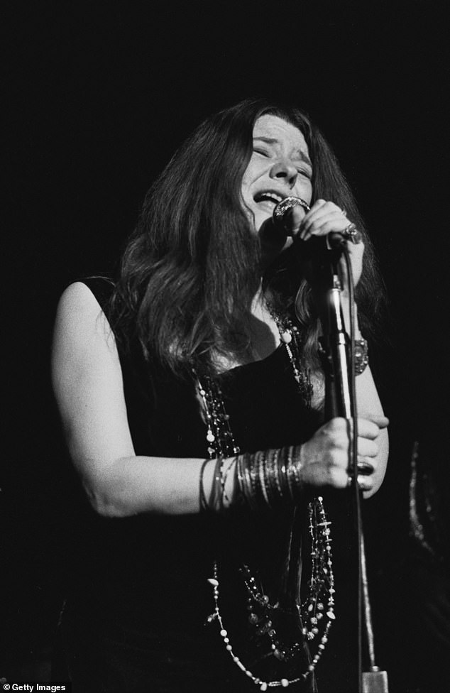 During Kristofferson's heavy drinking days in the late 1960s and 1970s, he hooked up with blues rock star Janis Joplin, whose substance abuse cost him his life in October 1970; The Pice Of My Heart star is shown performing in New York in 1968.