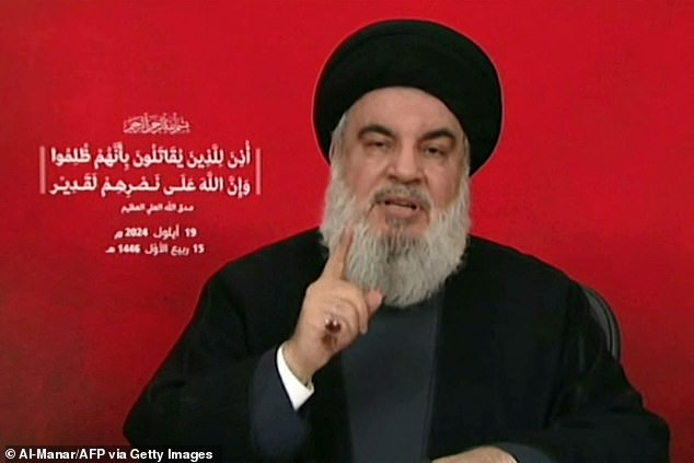 Hassan Nasrallah spoke to the world in front of a red screen last Thursday, insisting that the deadly attacks 