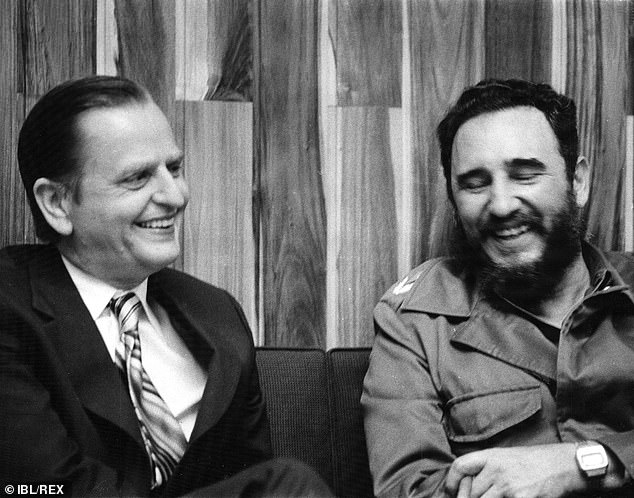 Olof Palme and Fidel Castro in Havana, Cuba in 1975