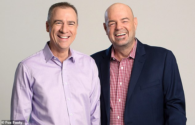 Mark Robinson (right) was not present on Monday night's edition of Fox Footy.