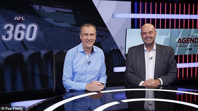 'Robbo' hosts the hit TV show with Gerard Whateley (left) for 14 years