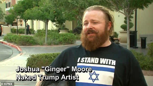 Surprisingly, the work is not the first to show the Republican in his birthday suit: five appeared in 2016 alone. They were named 'The Emperor Has No Balls' by their creator, Joshua 'Ginger' Monroe. They were kicked out for never having a permit.