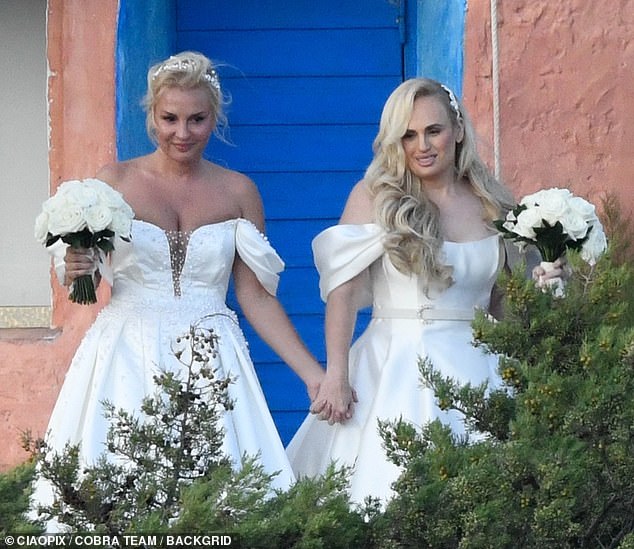 Rebel and Ramona Agruma enjoyed a fairytale wedding ceremony in Sardinia on Saturday, with the blushing brides saying 