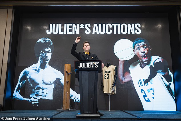 The jersey was the top-selling item at this special auction held in Hong Kong.