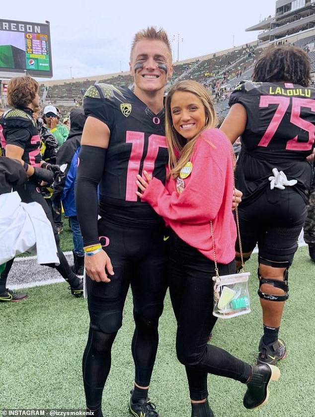 Bo Nix's wife, Izzy Smoke Nix, was a cheerleader at Auburn, where she played for three years.