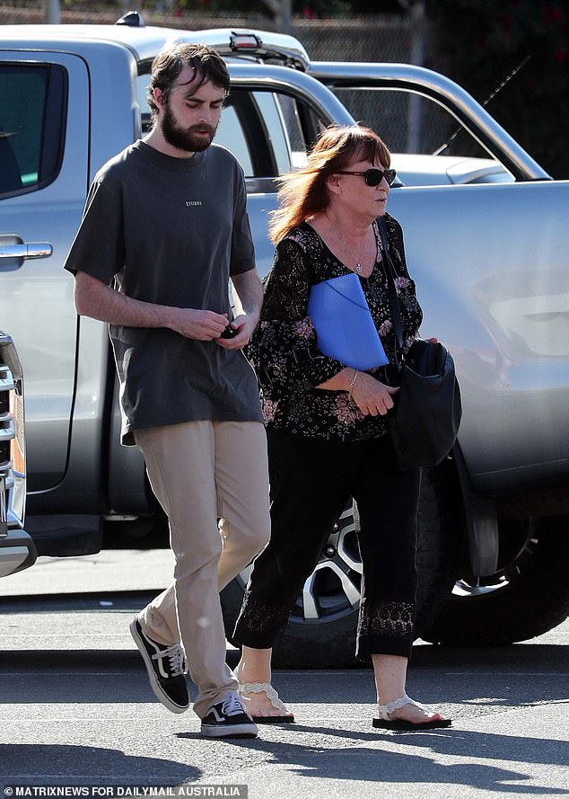 Joshua Potter was seen with his mother heading to a law firm in Campbelltown on Monday.