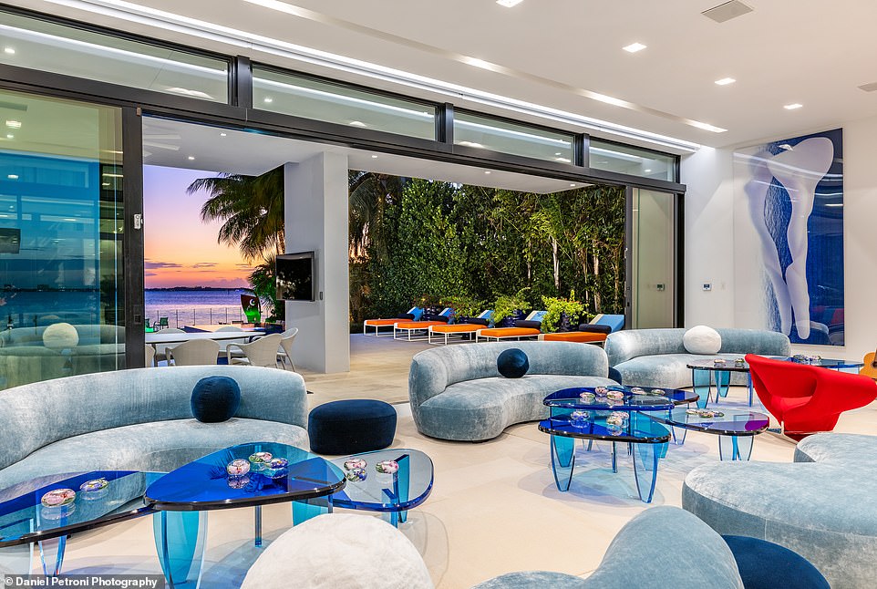 The ultra-modern homes offer spacious living space that offers stunning views of Biscayne Bay.