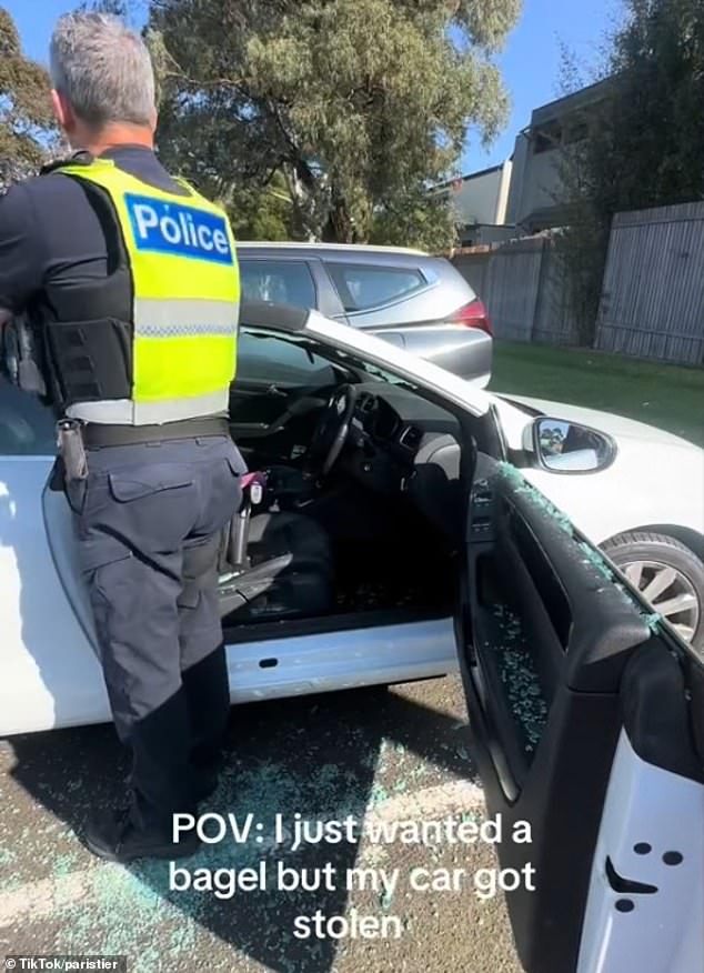 Tier tracked his car to a car park in Melbourne and police smashed the window to arrest the accused, who was allegedly asleep in the front seat.