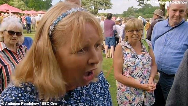 An Antiques Roadshow guest was left so stunned she could hardly catch her breath after learning the staggering value of her grandmother's Olympic gold medal 