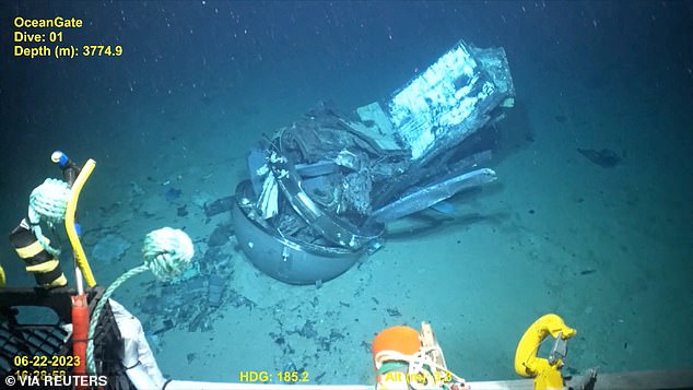 The US Coast Guard shared images showing the remains of the Titan on the seabed