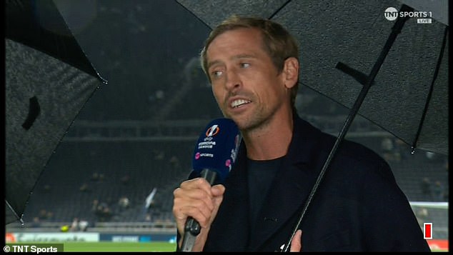 TNT Sports pundit and former Tottenham striker Peter Crouch revealed how the travel chaos affected his trip to the stadium.