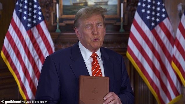 Donald Trump sells $60 Bibles in collaboration with singer Lee Greenwood as he faces a severe cash crisis