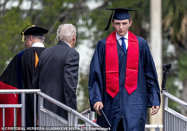 Barron Trump, 18, graduated from Oxbridge Academy in Palm Beach, Florida, in May.