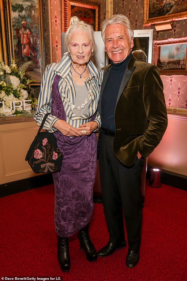 In July, design legend Jeff Banks was forced to leave the brand amid reports of bitter infighting and a boardroom coup (Vivienne Westwood and Jeff pictured in 2021).